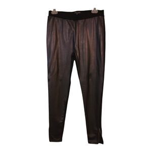 Romeo And Juliet  black Faux Leather Front Panel leggings pants size M